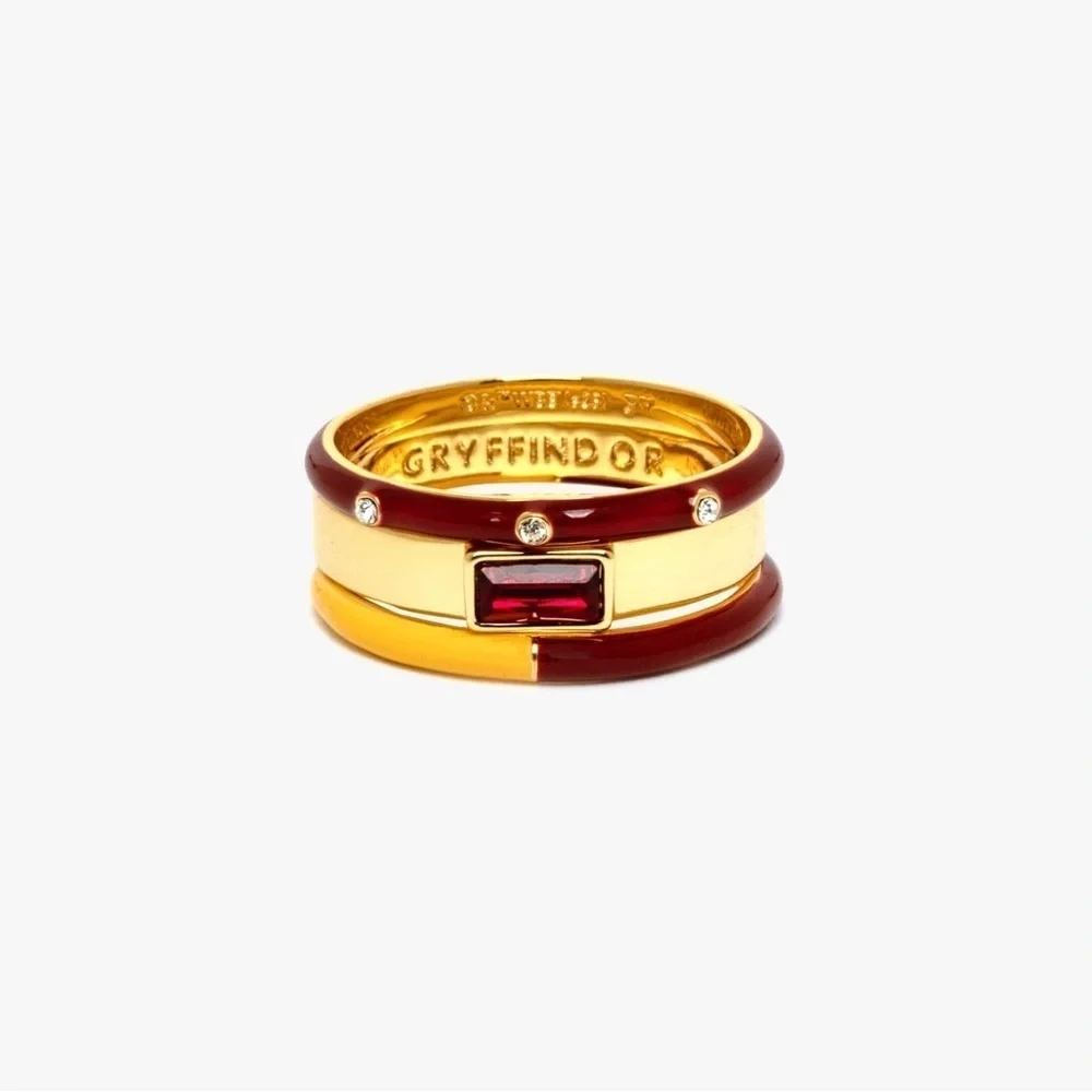 Pura vida x Harry Potter Gryffindor Gold and Red stackable Ring set